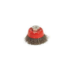 Brosse boisseau fils d'acier ondulés D. 65 mm M14 - 721676 - Silverline