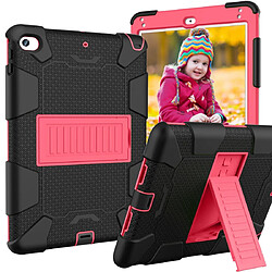 Wewoo Housse Étui Coque de protection en silicone bicolore antichoc pour iPad Mini 2019 & 4avec support noir + rouge