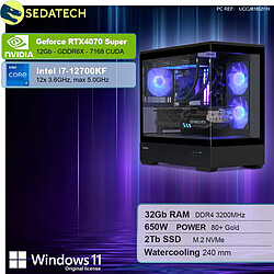 Sedatech PC Gamer V360 • Intel i7-12700KF • RTX4070 Super • 32Go RAM • 2To SSD M.2 • Windows 11