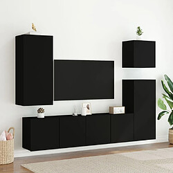 Acheter Maison Chic Meuble TV, Banc TV pour salon, Meuble de rangement mural noir 40,5x30x90 cm bois d'ingénierie -GKD39554