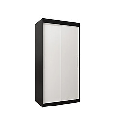 Abiks Meble Armoire Tokyo à portes coulissantes 200/100/62 2 portes (noir/blanc)