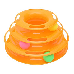 Wewoo Jouet pour Animaux Orange chats Balls Tracks Tour interactif de 3 couches de jouets