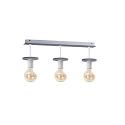 Lumière Barre de spots de plafond Saturn Gris, 60cm, 3x E27