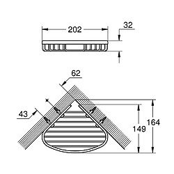 Avis Grohe - Panier porte-savon Baucosmopolitan chromé