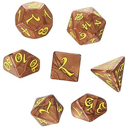 Q-Workshop Classic RPG Caramel & Yellow Dice Set (7 Piece)