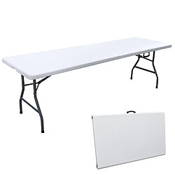 Evergreen Table 244 x 76 cm résine pliante en valise EG45064