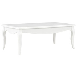 Maison Chic Table basse,Table Console Table d'appoint, Table pour salon Blanc 110 x 60 x 40 cm Bois de pin massif -MN60511