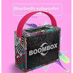 Universal Super Bass Portable Portable Outdoor Bluetooth Conférencier Colonne Mini Subwoofer Enceintes (Graffiti)