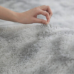 Tapis Salon Carré Shaggy Moderne Gris Clair 160x200cm pas cher