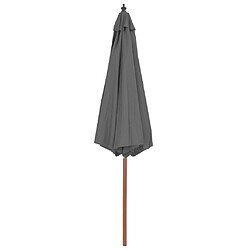 Avis ComfortXL Parasol D'extérieur Avec Mât En Bois 300 Cm Anthracite