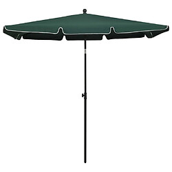 vidaXL Parasol de jardin avec mât 210x140 cm Vert