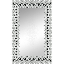 Vivenla Miroir argenté design effet 3D 80 cm x 120 cm collection Umke