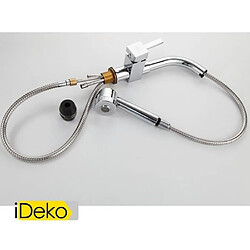 Acheter iDeko® Robinet Mitigeur d’évier de cuisine étirable design moderne technique en Laiton Céramique chrome IDW10221 avec flexibles