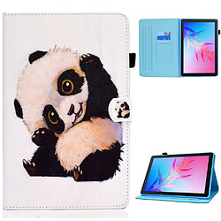 Etui en PU magnétique avec support pour Huawei Enjoy Tablet 2/MatePad T 10 9.7 pouces/T 10S 10.1 pouces/Pad X6 9.7 pouces - Panda agitant