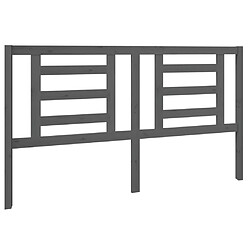 Maison Chic Tête de lit scandinave pour lit adulte,Meuble de chambre Gris 166x4x100 cm Bois de pin massif -MN14559