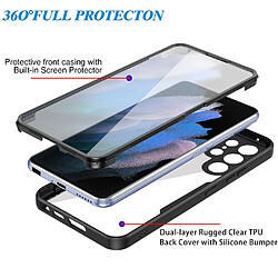 Coque en TPU + acrylique noir pour votre Samsung Galaxy S22 Ultra 5G