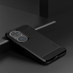 Mofi Coque en TPU Fibre de carbone design brossé souple noir pour votre Huawei P50 Pro