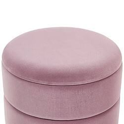 Acheter Beliani Pouf ELGIN Rose Velours 37 cm 37 cm