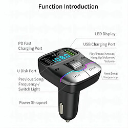 Lecteur MP3 Bluetooth pour voiture GZ01, chargeur de charge Super rapide, mains libres