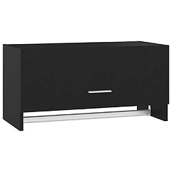 vidaXL Garde-robe noir 70x32,5x35 cm bois d'ingénierie