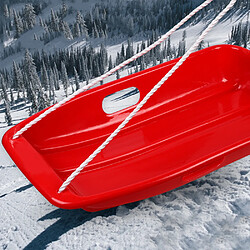 Avis Snow Sled Outdoor Luge Grass Skiing Board Downhill Skating Toboggan Rouge