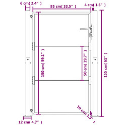 vidaXL Portail de jardin 105x155 cm acier corten pas cher