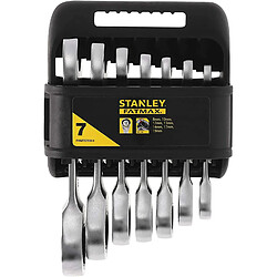 Stanley Fmmt82900-0 ClÃ©s Mixtes Courtes Ã€ Cliquet Gamme FatMax - Fourche InclinÃ©e Ã€ 15Â° Avec SystÃ¨me ``Anti-Slip`` - Å'il OrientÃ© Ã€ 15Â° - Angle De Reprise - Ã‰tui De Rangement Compact - Jeu De 7 PiÃ¨ces