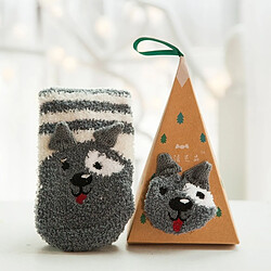 Avis Wewoo Décoration de Noël à porter 5 Boxes hiver corail velours épais chaud chaussettes adultes de bande dessinée, motif animal stéréoscopique boîte de cadeau, livraison aléatoire Style ACH-611839