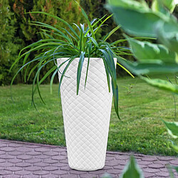 Pot de fleurs 23L avec insert Prosperplast Matuba Slim DPMT300-S449 blanc pas cher