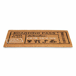 Gift Decor Paillasson Boarding Pass Naturel 60 x 1 x 40 cm (12 Unités)