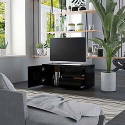 Avis Maison Chic Meuble TV scandinave - Banc TV pour salon Noir 80x34x36 cm Aggloméré -MN64463