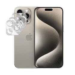 Lot de 3 verre trempé camera arrière protecteur pour iPhone 15 Pro Max 6.7" - VISIODIRECT -