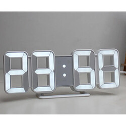 Avis YP Select Led horloge numérique température horloge murale en trois dimensions horloge murale - blanc