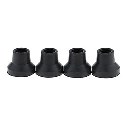 4pcs amortisseur stable anti-dérapant absorber bâton de marche extrémité béquille canne conseils 16mm noir