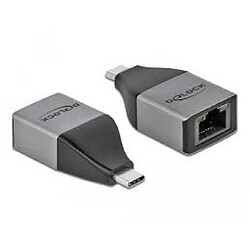 Delock - Netzwerkadapter - USB-C 3,2 Gen 1 - Gigabit Ethernet - Grau (64118)