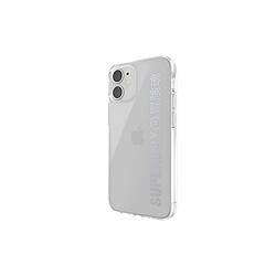 Superdry Coque pour Apple iPhone 12 Mini Collection Snap Case Clear en TPU Gris