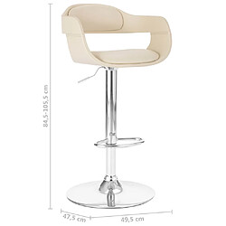 vidaXL Tabouret de bar Blanc Similicuir pas cher