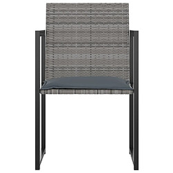 Acheter Maison Chic Mobilier à dîner 5 pcs de jardin avec coussins - Ensemble table et chaises d'extérieur - Salon/Mobilier de jardin classique Résine tressée Gris -MN58107