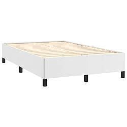 Avis vidaXL Cadre de lit sans matelas blanc 120x200 cm similicuir