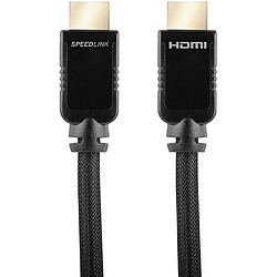 Câble HDMI Speedlink avec ethernet - 5m - Contact plaqués or