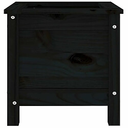 Maison Chic Jardinière,Bac à fleurs - pot de fleur noir 40x40x39 cm bois massif de pin -GKD58515 pas cher