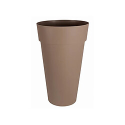 Pot de fleur rond Toscane Ø 48 x H.80 cm - Taupe - Eda