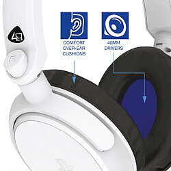 Casque audio gaming stéréo Playstation 4Gamers PRO4-50s sous Licence Officielle pour PS4 et PS5 Blanc