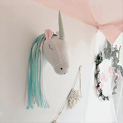 Universal Poupée de jouets en peluche de cygne de la licorne - Décoration de mur de tête animale Unicorne