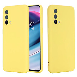 Coque en silicone mince, léger, antichoc avec sangle jaune pour votre OnePlus Nord CE 5G