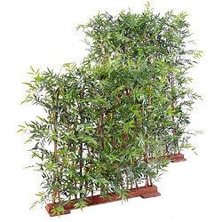 Acheter Pegane Plante artificielle haute gamme Spécial extérieur/ Haie Bambou artificiel coloris vert - Dim : 110 x 45 x 110 cm