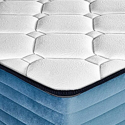 Acheter Visiodirect Matelas réversible CALI 140x190 cm, mousse haute densité, indépendance du couchage, face été/hiver, épaisseur 24 cm