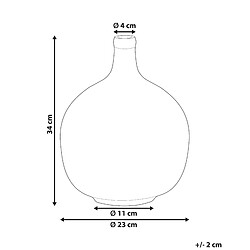 Avis Beliani Vase décoratif GOSHT fait à la main Verre 34 cm Orange