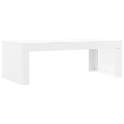 Maison Chic Table basse,Table Console Table d'appoint, Table pour salon blanc brillant 102x50x36 cm bois d'ingénierie -MN63618