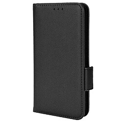 Etui en PU texture litchi, fermoir magnétique noir pour votre iPhone 12/12 Pro 6.1 pouces